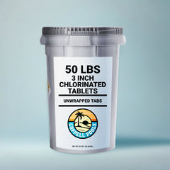 50 lb Pail 3" Chlorinated Tablets - Unwrapped